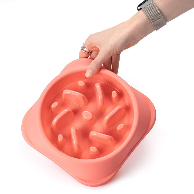 Miska Spowalniająca Jedzenie dla Psa i Kota 500 ml – Różowa - obrazek 3