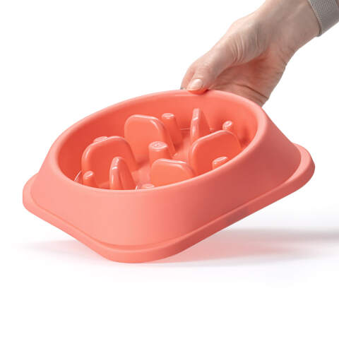 Miska Spowalniająca Jedzenie dla Psa i Kota 500 ml – Różowa - obrazek 4
