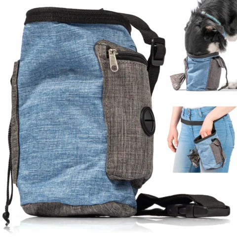 Saszetka na smakołyki dla psa Niebieska