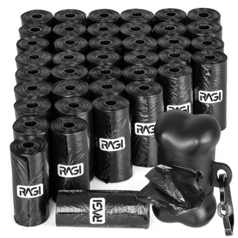 Czarne woreczki na psie odchody - 800 szt + etui