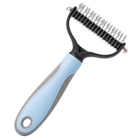 Zgrzebło dla psa do pielęgnacji długiej, wełnistej sierści i kołtunów