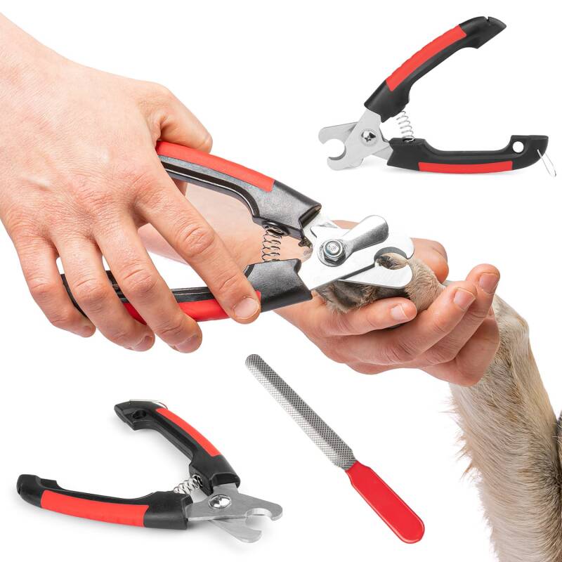 Duży obcinacz do pazurów dla psa lub kota + PILNIK