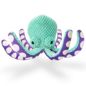 Pluszowa ośmiornica z piszczałką dla psa