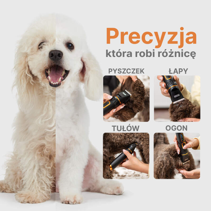 Maszynka do strzyżenia psa RAGI Profesjonalna Cicha Bezprzewodowa - obrazek 4
