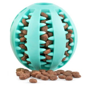 Piłka Dentystyczna dla Psa na Smaczki Przysmaki Gryzak Zabawka Niebieska