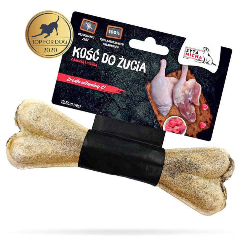 Syta Micha – Kość do Żucia dla Psa Kaczka z Malinami 13,5 cm – Źródło Witaminy C - obrazek 2