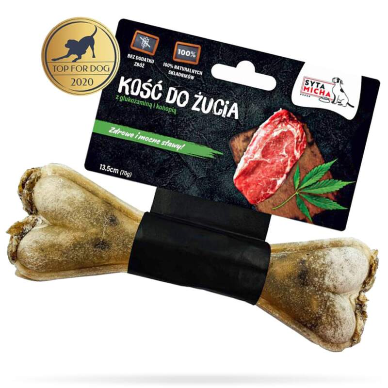 Syta Micha – Gryzak dla psa Kość do Żucia dla Psa na Mocne i Zdrowe Stawy 13,5 cm - obrazek 2