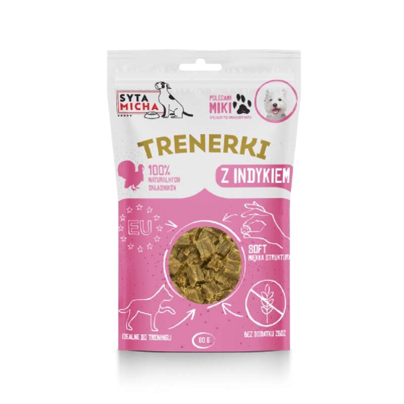 Syta Micha – Przysmaki dla Psa Trenerki z Indykiem Smaczki 80 g - obrazek 2