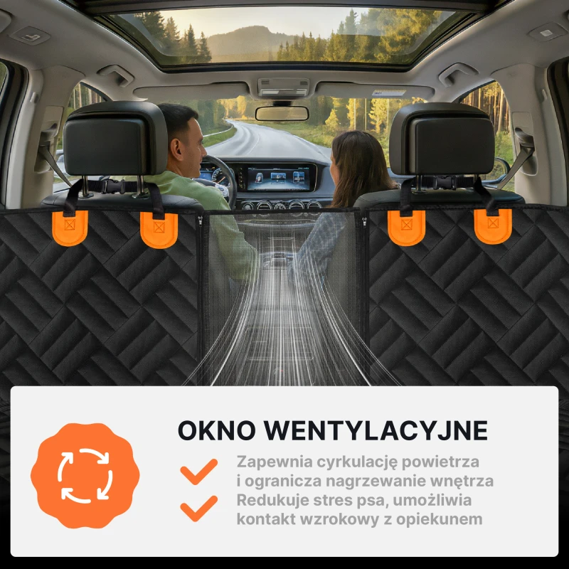 Mata usztywniana dla psa do samochodu RAGI – stabilny pokrowiec z twardym dnem - obrazek 7