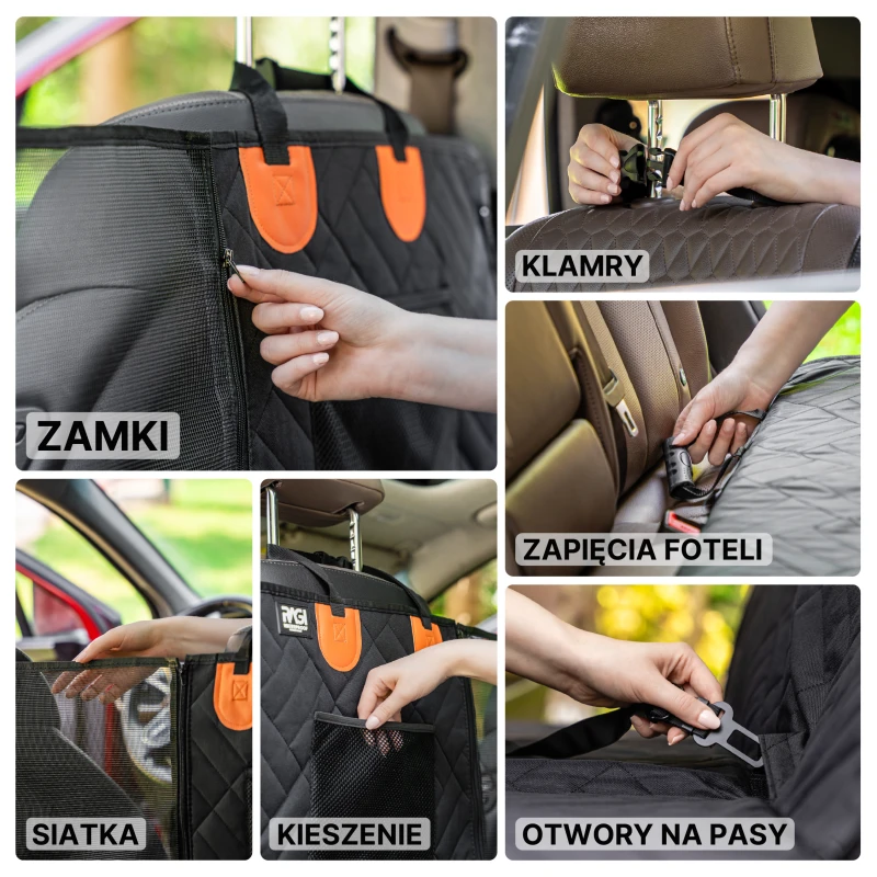 Mata usztywniana dla psa do samochodu RAGI – stabilny pokrowiec z twardym dnem - obrazek 9