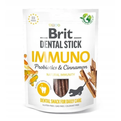 Przysmak dla psa Uzupełniająca Karma dla psa Brit Dental Stick Immuno Probiotics & Cinnamon 251 g