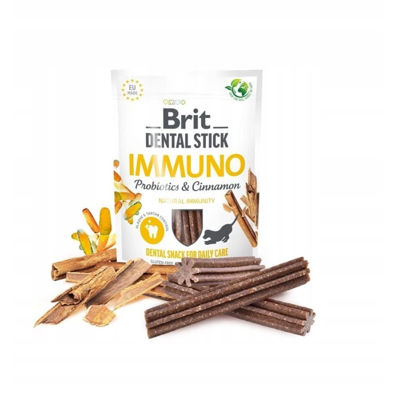Przysmak dla psa Uzupełniająca Karma dla psa Brit Dental Stick Immuno Probiotics & Cinnamon 251 g - obrazek 2