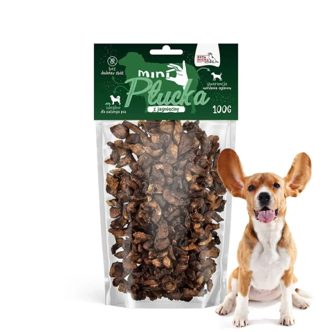 Przysmaki dla Psa Naturalne Smaczki Mini Płucka z Jagnięciny Syta Micha 100 g