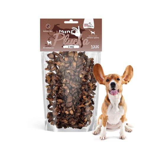 Przysmaki dla Psa Naturalne Smaczki Mini Płucka z Kozy Syta Micha 100 g