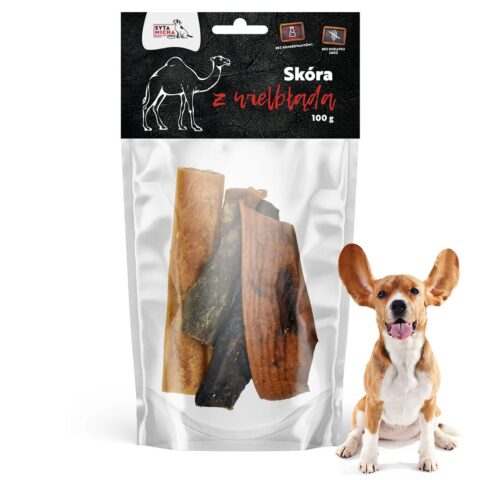 Syta Micha Naturalny Gryzak dla Psa Skóra Wielbłąda Suszona Przysmak 100g