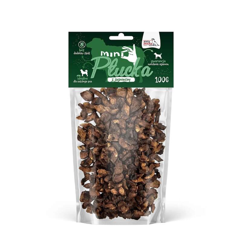 Przysmaki dla Psa Naturalne Smaczki Mini Płucka z Jagnięciny Syta Micha 100 g - obrazek 2