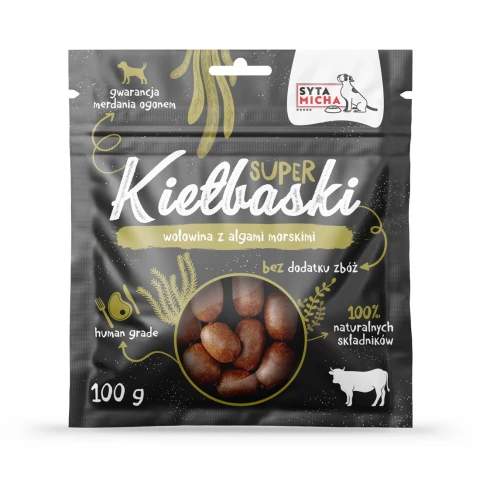 Alternative view of Przysmaki dla Psa Super Kiełbaski Wołowina i Algi Morskie Syta Micha 100 g