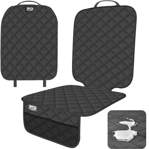 2w1 Mata ochronna pod fotel samochodowy + Osłona na tył fotela Pokrowiec na siedzenie Ochrona na pojedynczy fotel Auta