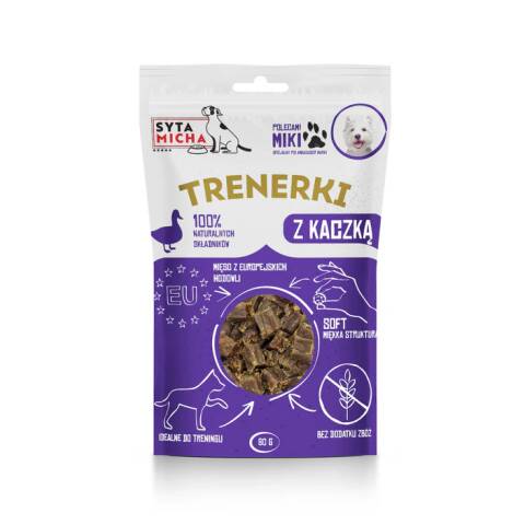 Syta Micha Przysmaki dla psa Trenerki z Kaczką Naturalne Smaczki 80 g