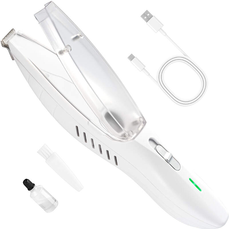 Trymer dla psa do łap z Odkurzaczem Bezprzewodowy z lampką LED i ładowaniem USB-C Maszynka do sierści Psa Kota