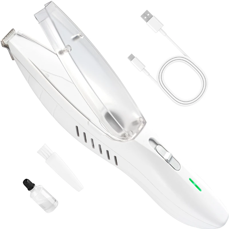 Trymer dla psa do łap z Odkurzaczem Bezprzewodowy z lampką LED i ładowaniem USB-C Maszynka do sierści Psa Kota
