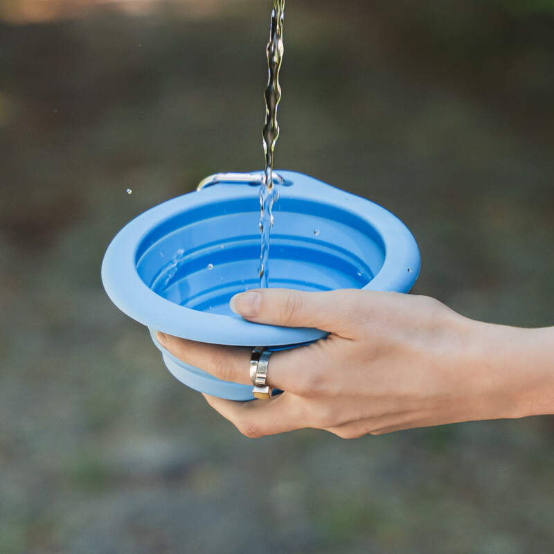 Miska dla psa składana turystyczna silikonowa podróżna 650 ml na wodę karmę - obrazek 3