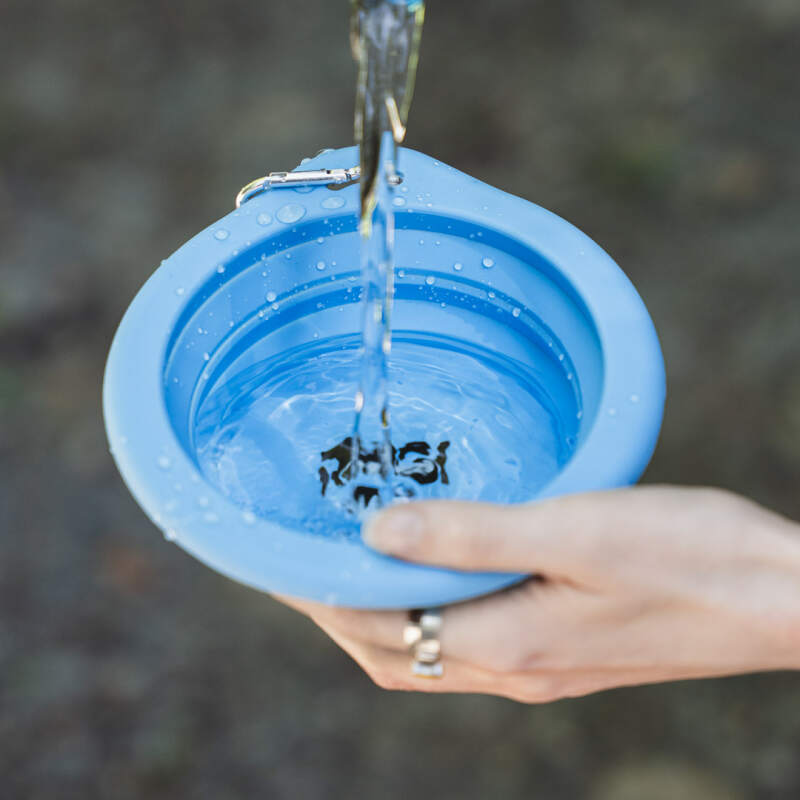 Miska dla psa składana turystyczna silikonowa podróżna 650 ml na wodę karmę - obrazek 4