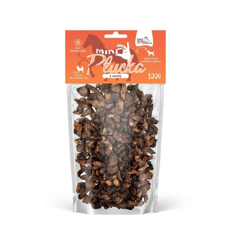 Przysmaki dla Psa Naturalne Smaczki Mini Płucka z Koniny Syta Micha 100 g