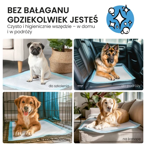 Alternative view of Podkłady dla psów Maty dla psa do sikania Higieniczne Chłonne 60x60 50 sztuk