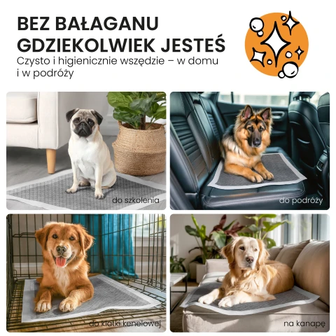 Alternative view of Podkłady dla psów Maty dla psa do sikania Z węglem Chłonne 60x60 50 sztuk