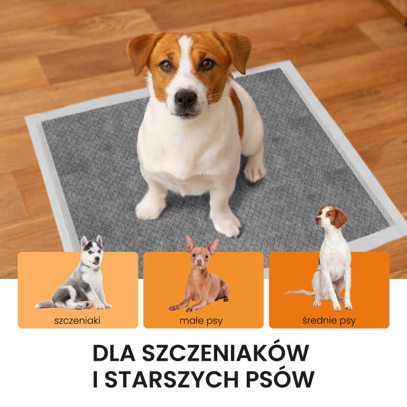 Podkłady dla psów Maty dla psa do sikania Z węglem Chłonne 60x60 50 sztuk - obrazek 7