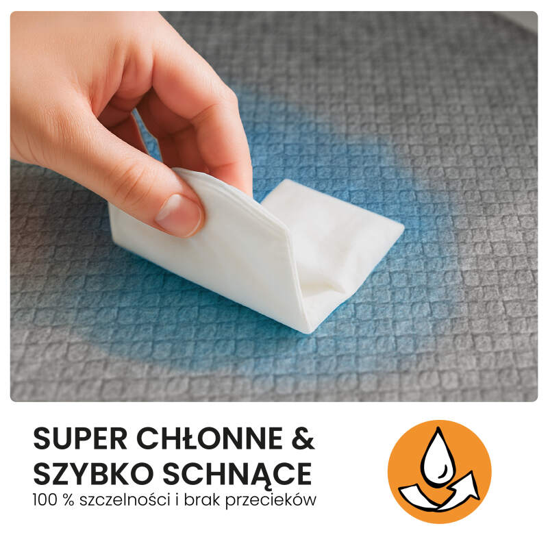 Podkłady dla psów Maty dla psa do sikania Z węglem Chłonne 60x60 50 sztuk - obrazek 4