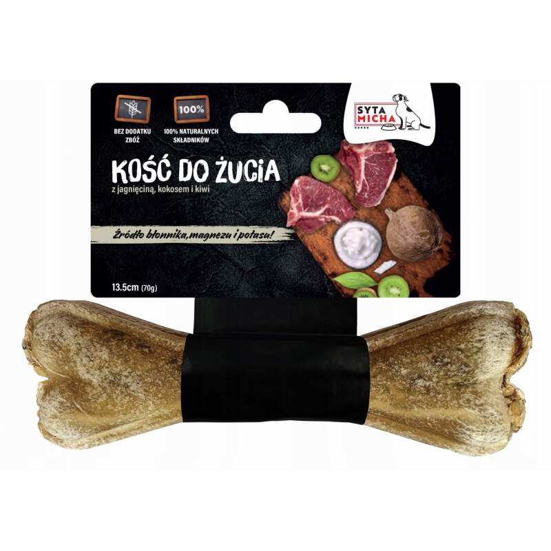 Syta Micha Gryzak z Magnesem Kość do Żucia z Kiwi i Kokosem 13,5 cm