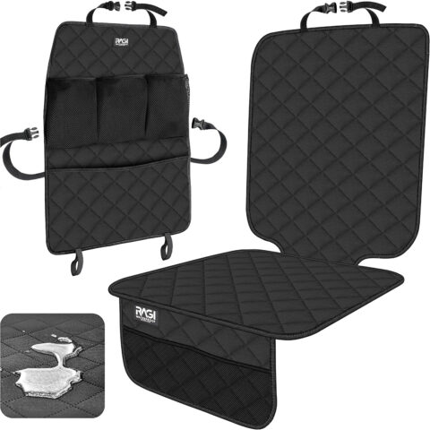 Mata Ochronna pod Fotelik Samochodowy Pokrowiec Osłona Fotela 2w1 Organizer KIESZENIE