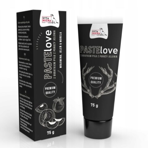 Syta Micha Przysmak Pasta dla Psa PASTElove Wołowina Jeleń i Morele 75 g