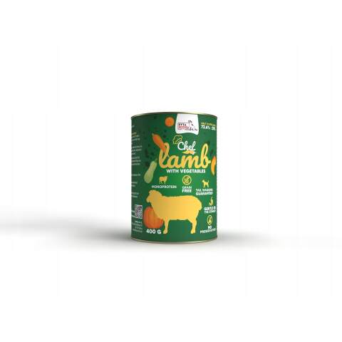 Mokra Karma dla psa Syta Micha Chef Jagnięcina z Warzywami 400 g Naturalna