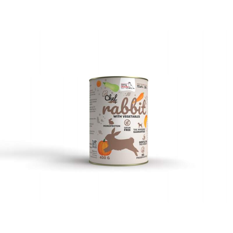 Mokra Karma dla psa Syta Micha Chef Królik z Warzywami 400 g