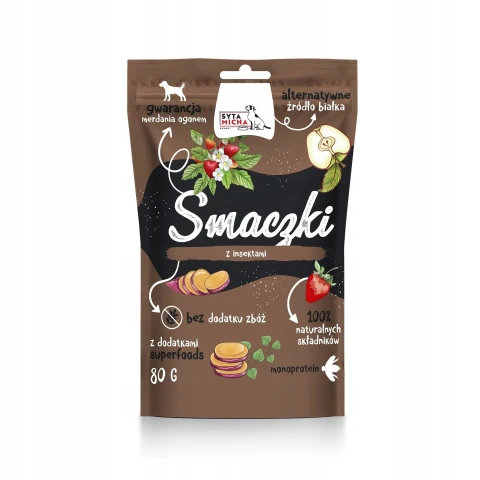 Alternative view of Syta Micha Przysmaki dla psa Smaczki Treningowe Z insektami i Truskawką 80g