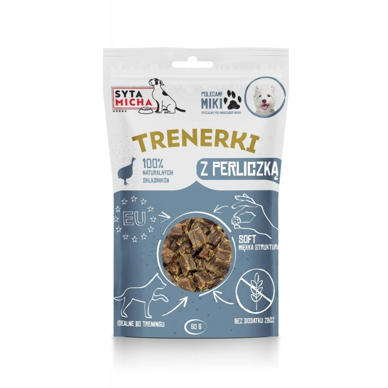 Syta Micha Przysmaki dla psa Trenerki z Perliczką Naturalne Smaczki 80 g