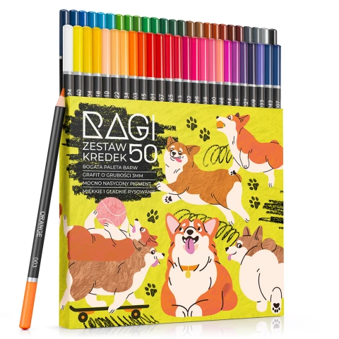 Zestaw Kredek 50 kolorów Kredki Ołówkowe Miękkie Artystyczne Profesjonalne