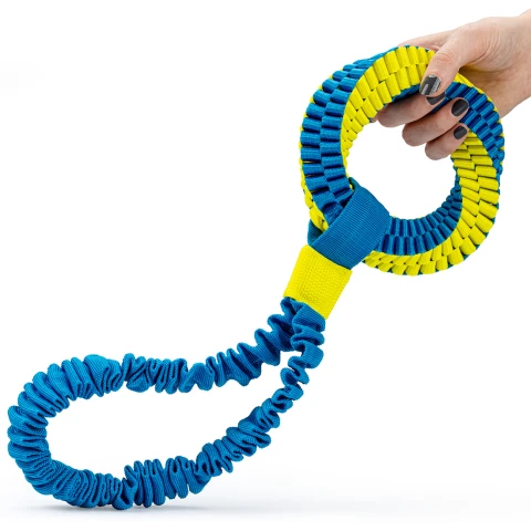 Szarpak dla psa Zabawka Mocny Duży Wytrzymały Koło z Amortyzatorem 43x15 cm