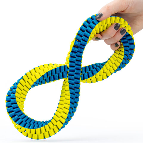 Zabawka dla psa Szarpak Mocny Duży Wytrzymały Gryzak z Taśmy Ósemka 25x11cm