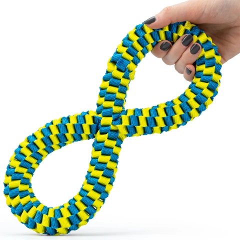 Szarpak dla psa Mocny Duży Wytrzymały Gryzak Zabawka z Taśmy Ósemka 25x11cm