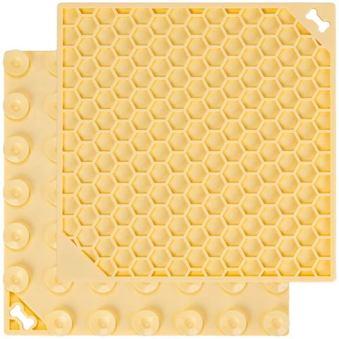 Alternative view of Mata do lizania dla Psa Kota Spowalniająca Antystresowa 20x20 cm Żółta Lick