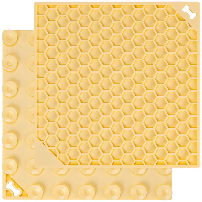 Mata do lizania dla Psa Kota Spowalniająca Antystresowa 20x20 cm Żółta Lick - obrazek 2
