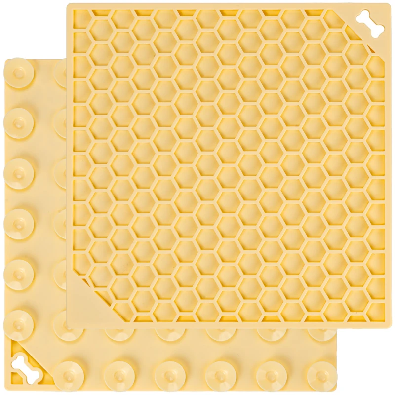Mata do lizania dla Psa Kota Spowalniająca Antystresowa 20x20 cm Żółta Lick - obrazek 2