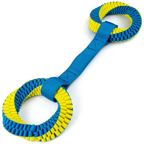 Alternative view of Zabawka dla psa Szarpak Mocny Duży Wytrzymały Gryzak Koła z Pasem 50x15 cm