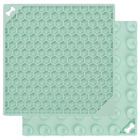 Alternative view of Mata do lizania dla Psa Kota Spowalniająca Antystresowa 20x20 cm Miętowa