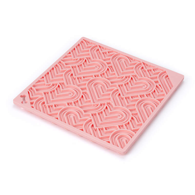 Mata do lizania dla Psa Kota Spowalniająca Antystresowa 20x20cm Różowa Lick - obrazek 3