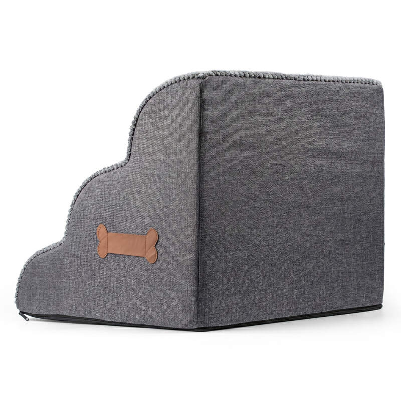 Schodki dla Psa do Wchodzenia do Łóżka 3 Stopnie Łagodne Podest Rampa 40 cm - obrazek 2